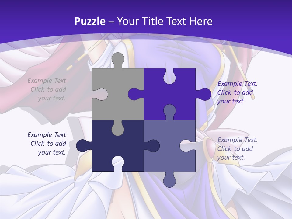 A Girl In A Purple Dress With A Purple Background PowerPoint Template