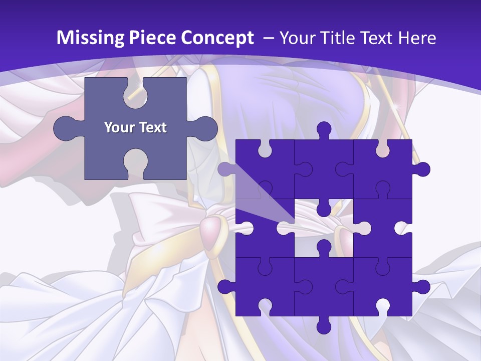 A Girl In A Purple Dress With A Purple Background PowerPoint Template