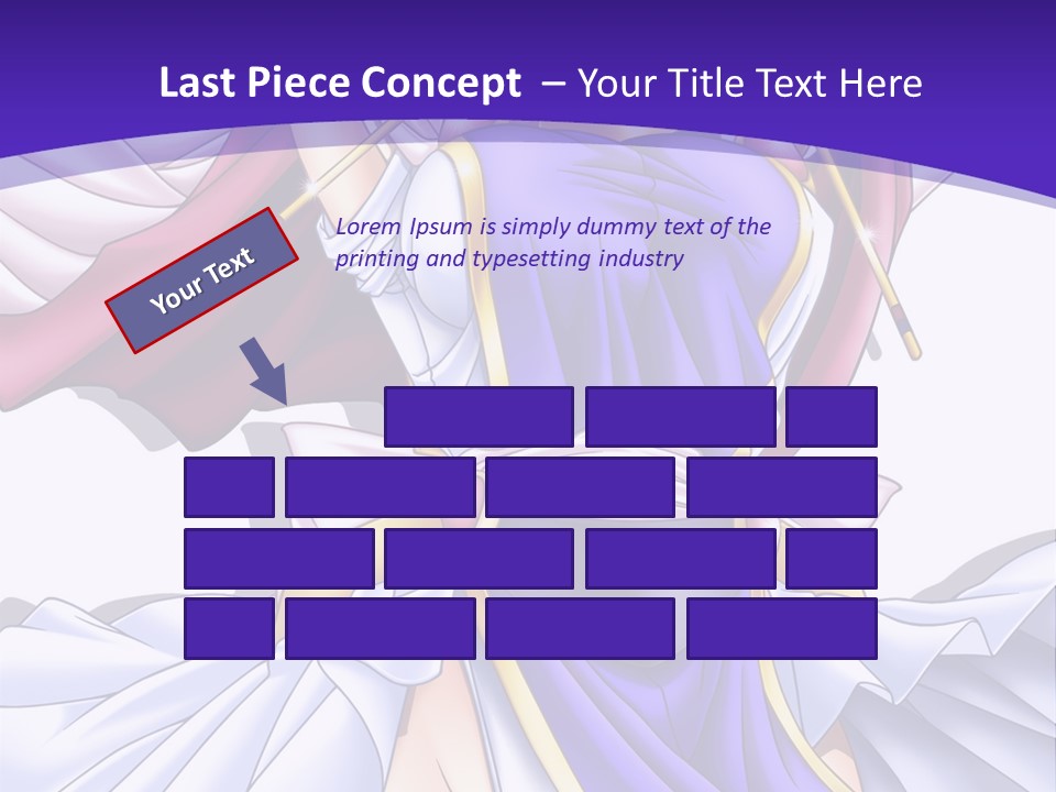 A Girl In A Purple Dress With A Purple Background PowerPoint Template