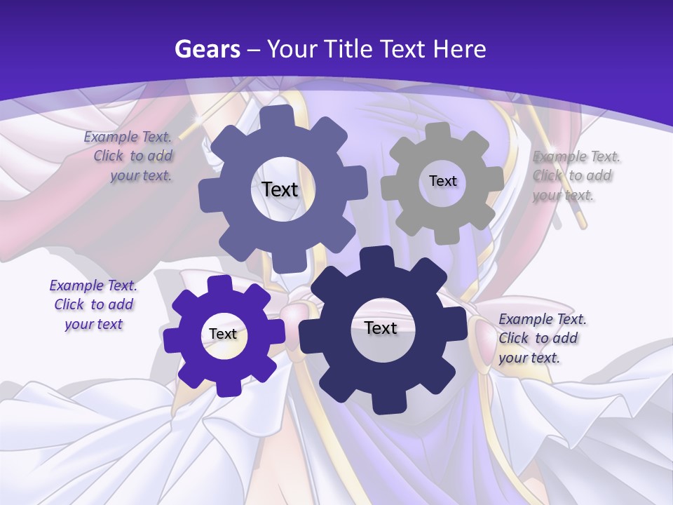 A Girl In A Purple Dress With A Purple Background PowerPoint Template