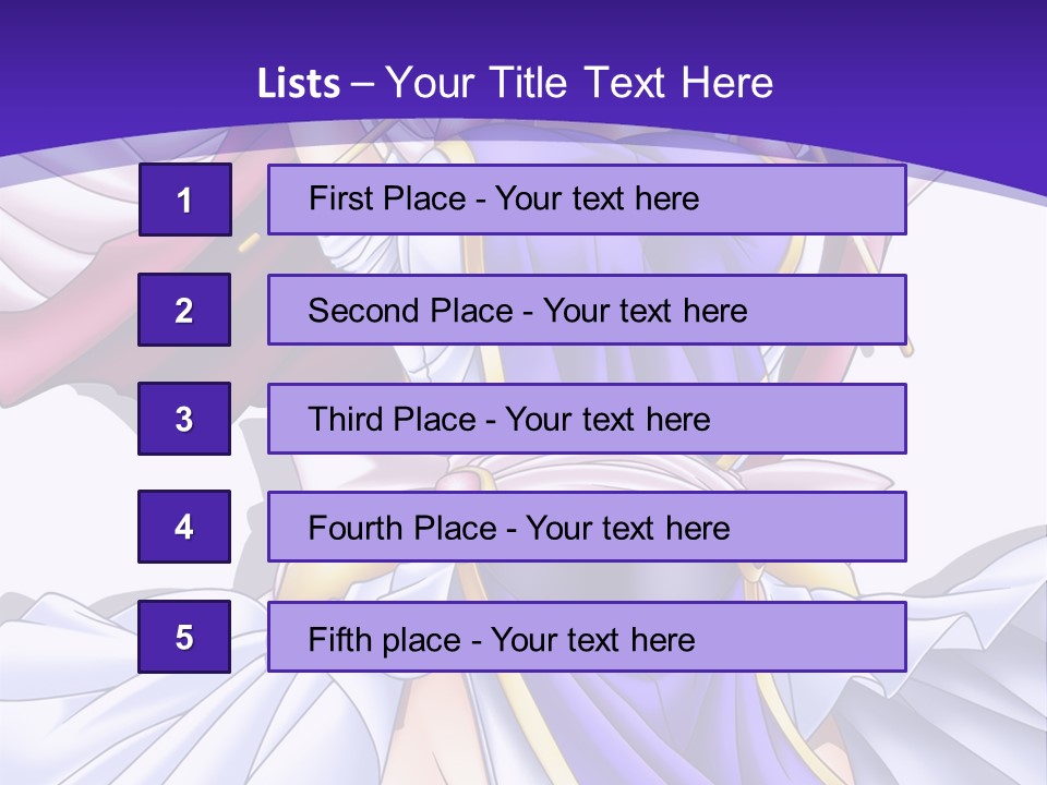 A Girl In A Purple Dress With A Purple Background PowerPoint Template