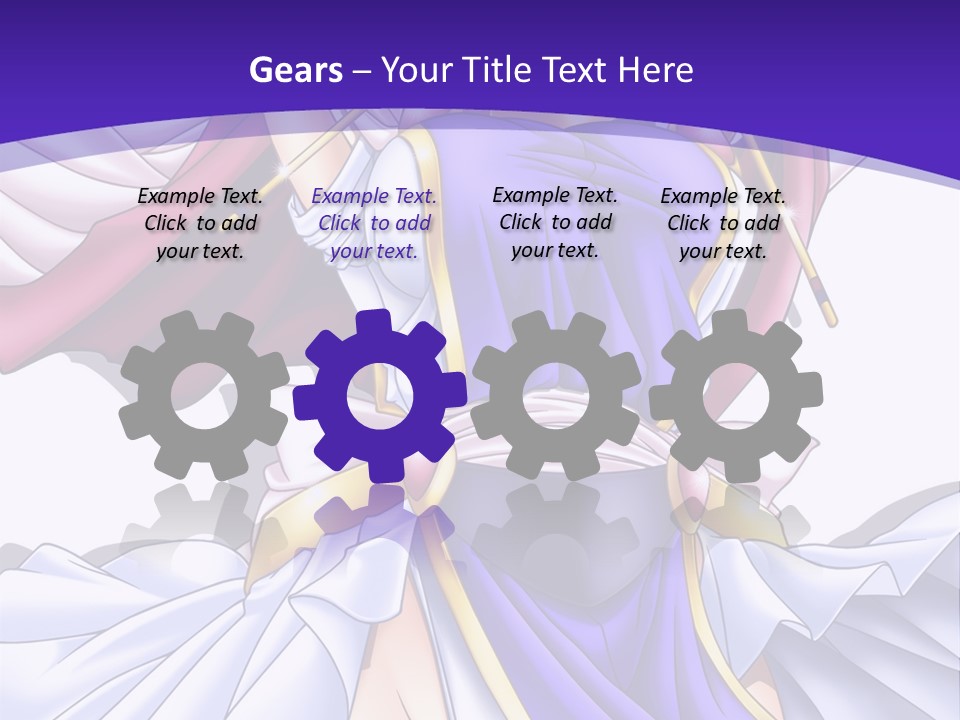 A Girl In A Purple Dress With A Purple Background PowerPoint Template