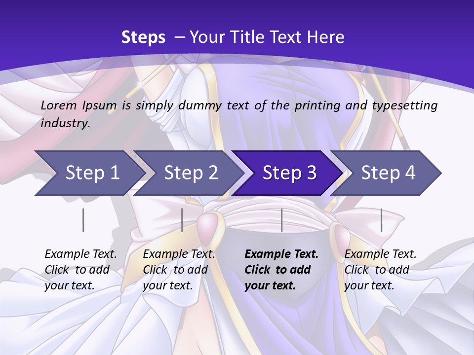 A Girl In A Purple Dress With A Purple Background PowerPoint Template