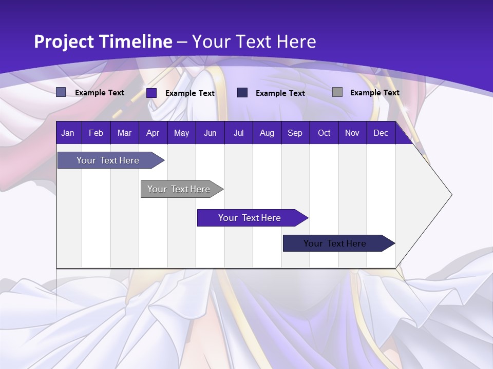 A Girl In A Purple Dress With A Purple Background PowerPoint Template