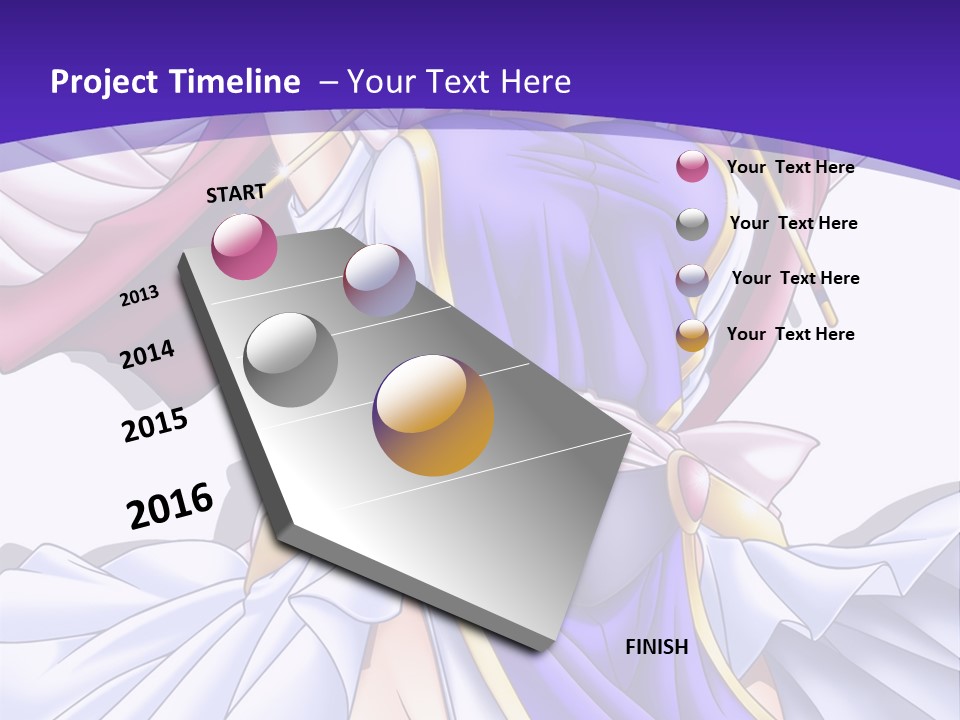 A Girl In A Purple Dress With A Purple Background PowerPoint Template