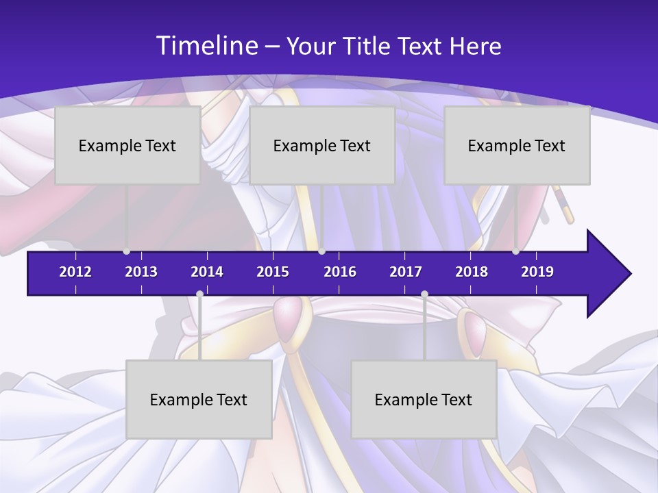 A Girl In A Purple Dress With A Purple Background PowerPoint Template