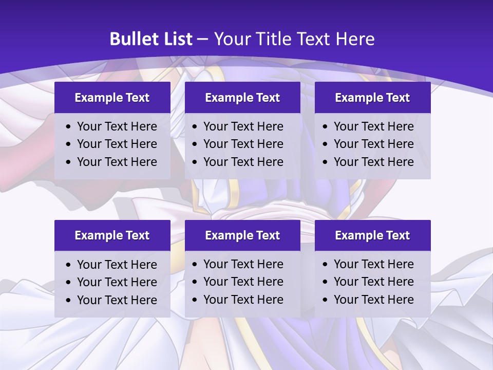 A Girl In A Purple Dress With A Purple Background PowerPoint Template