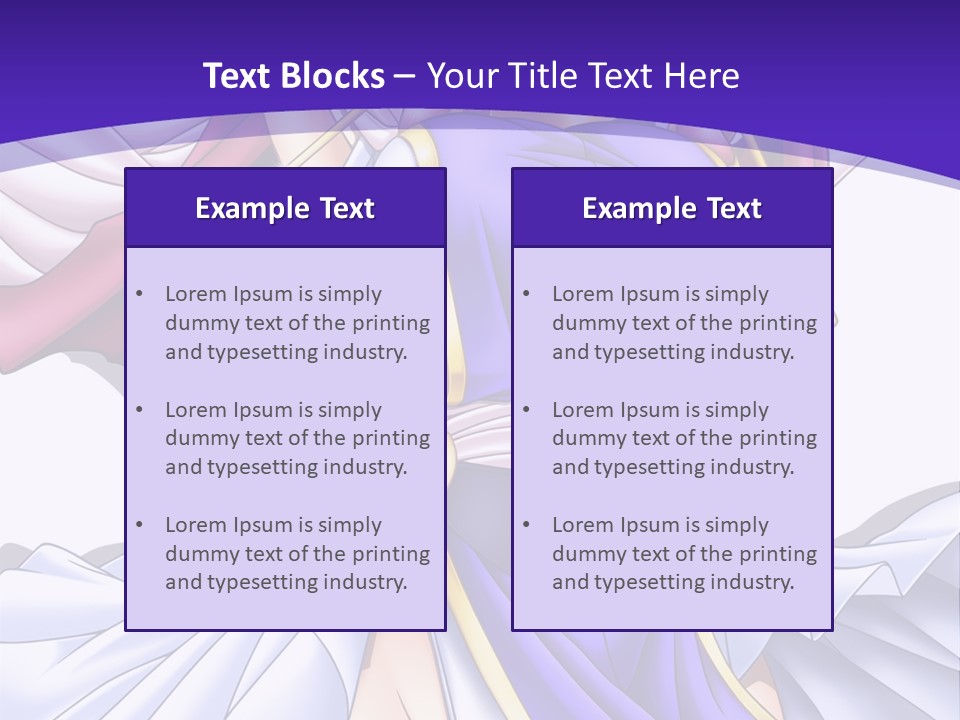 A Girl In A Purple Dress With A Purple Background PowerPoint Template