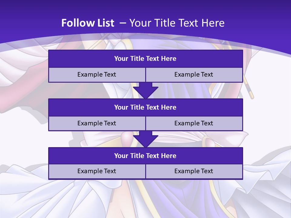 A Girl In A Purple Dress With A Purple Background PowerPoint Template