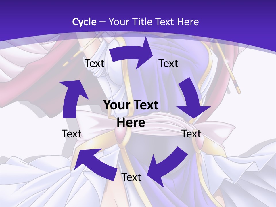 A Girl In A Purple Dress With A Purple Background PowerPoint Template