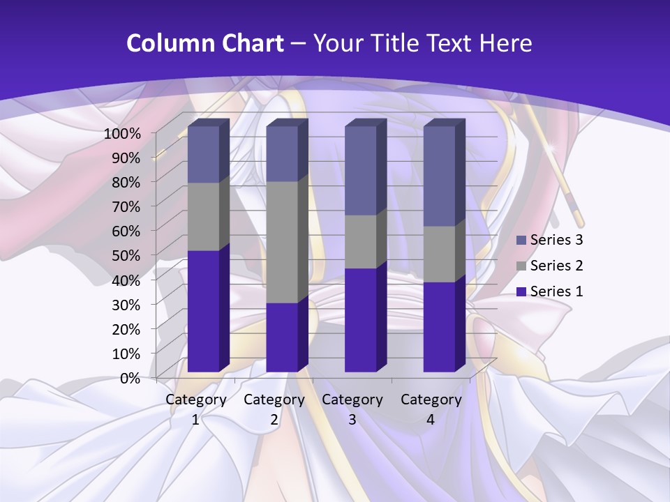 A Girl In A Purple Dress With A Purple Background PowerPoint Template