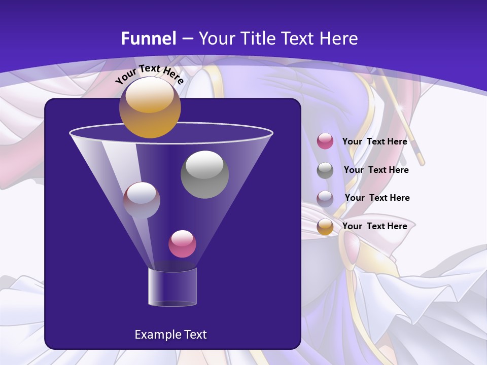 A Girl In A Purple Dress With A Purple Background PowerPoint Template