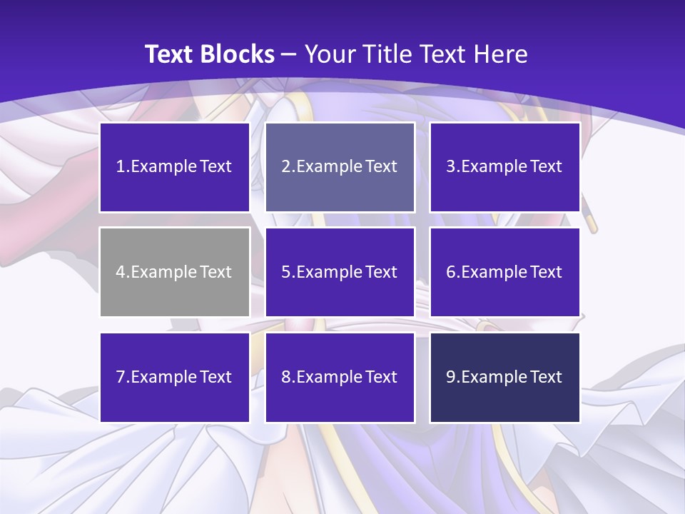 A Girl In A Purple Dress With A Purple Background PowerPoint Template