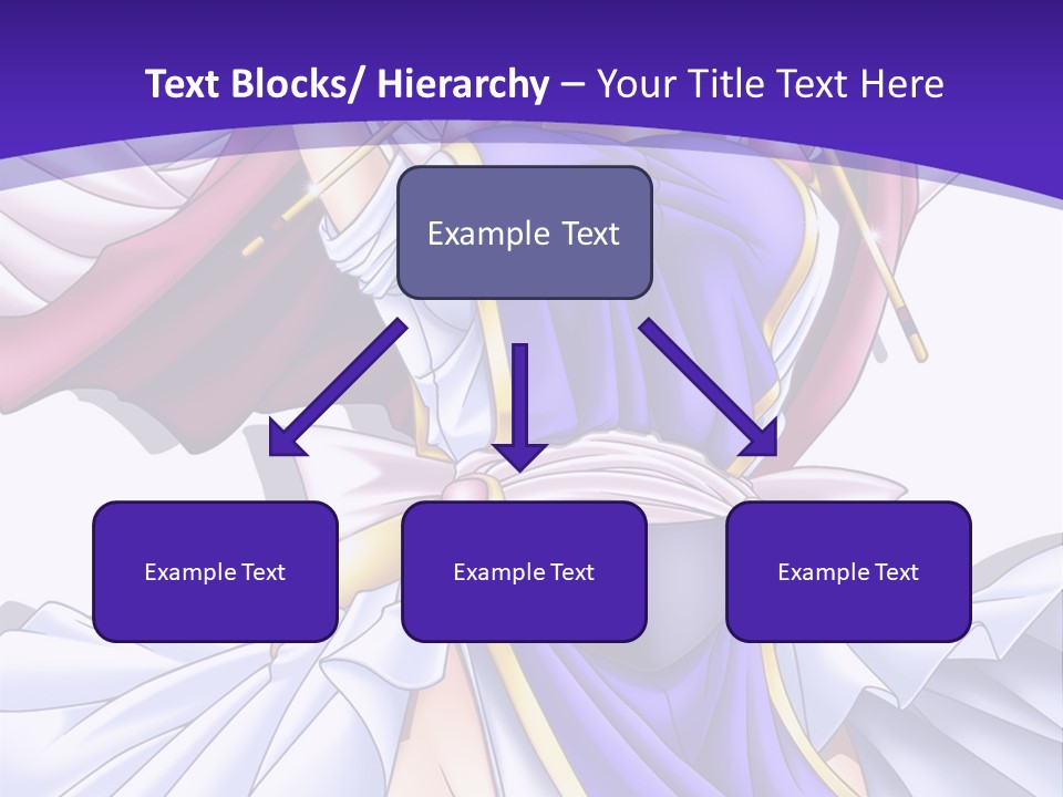 A Girl In A Purple Dress With A Purple Background PowerPoint Template