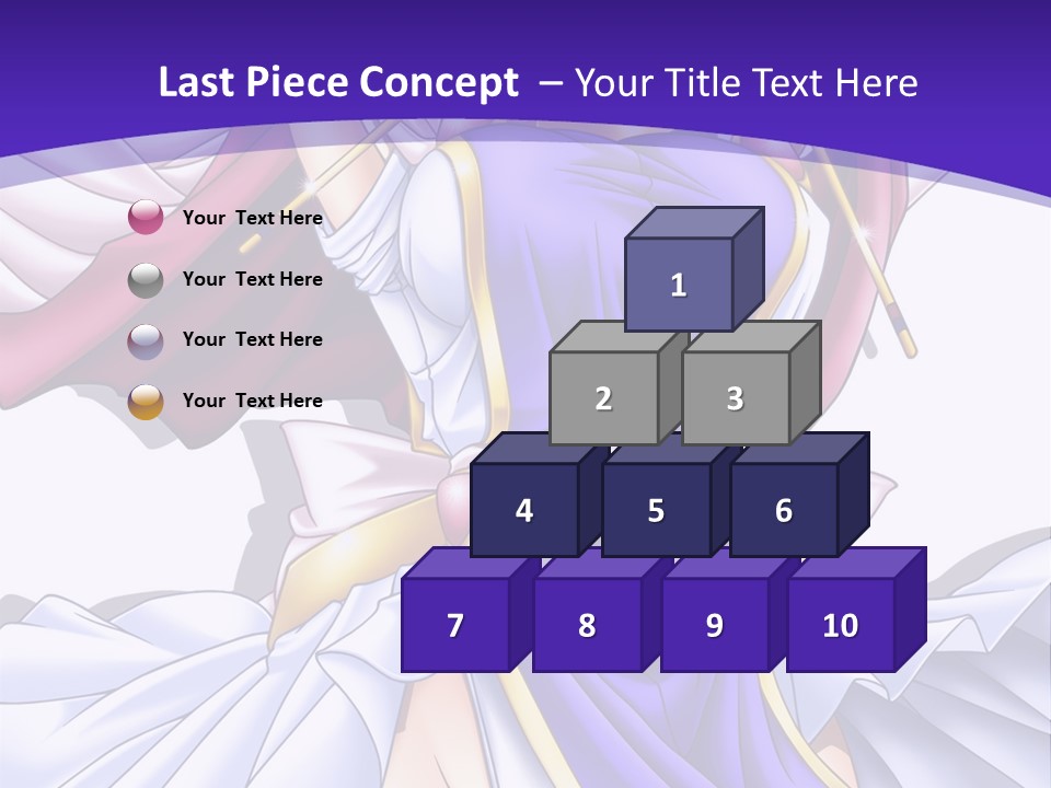 A Girl In A Purple Dress With A Purple Background PowerPoint Template