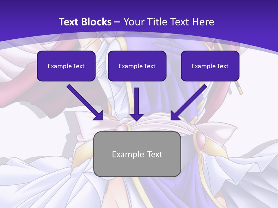 A Girl In A Purple Dress With A Purple Background PowerPoint Template