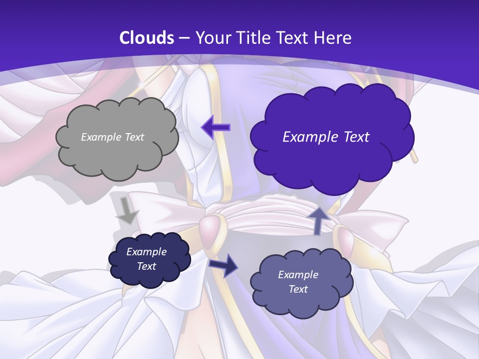 A Girl In A Purple Dress With A Purple Background PowerPoint Template