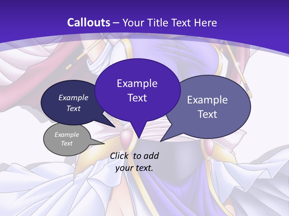 A Girl In A Purple Dress With A Purple Background PowerPoint Template
