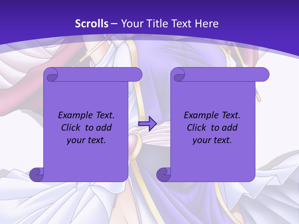 A Girl In A Purple Dress With A Purple Background PowerPoint Template