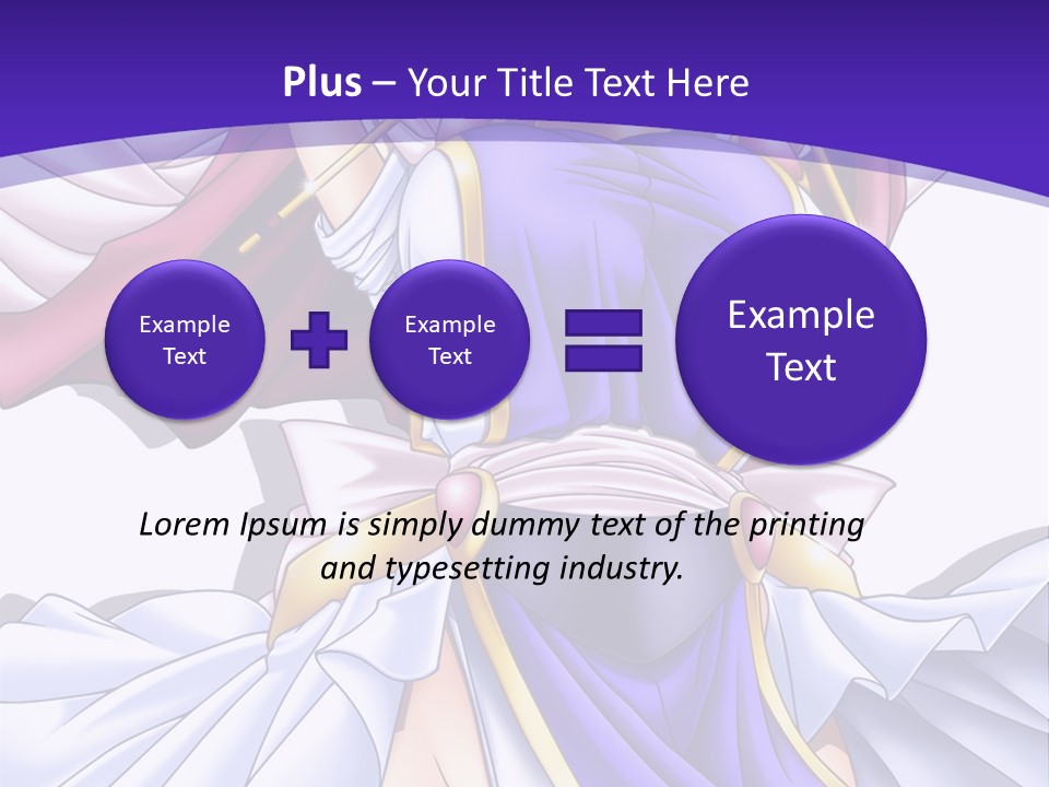 A Girl In A Purple Dress With A Purple Background PowerPoint Template