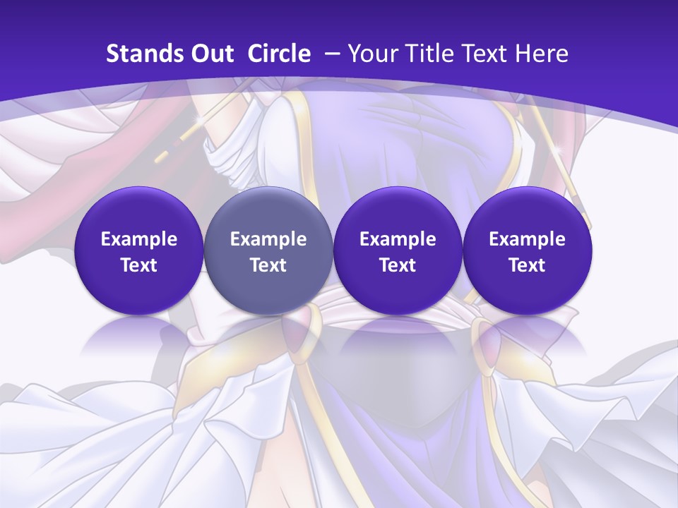 A Girl In A Purple Dress With A Purple Background PowerPoint Template