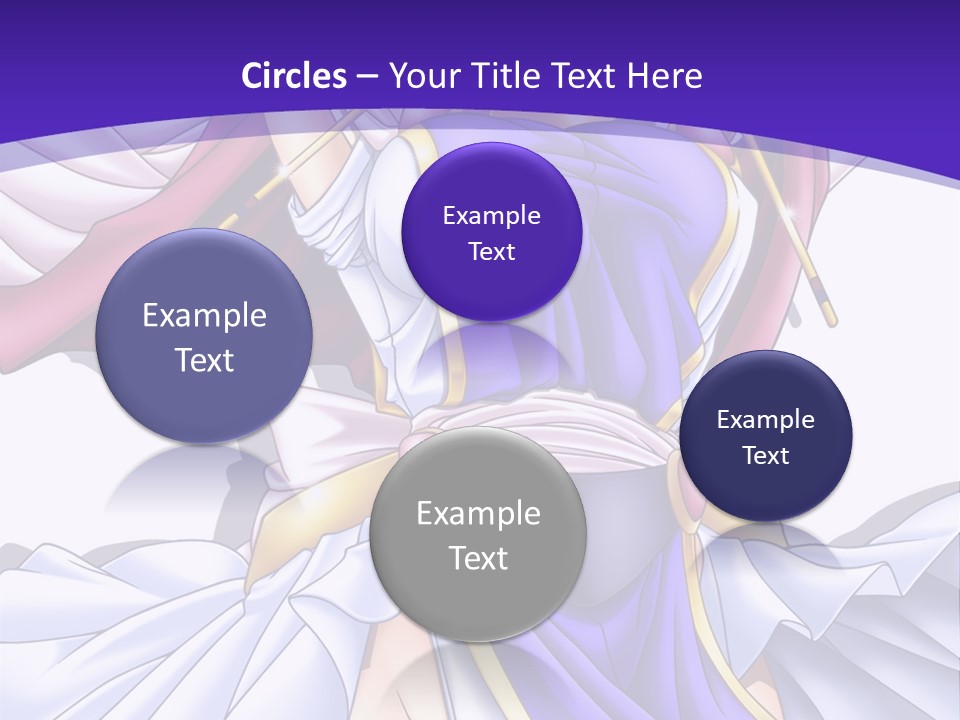 A Girl In A Purple Dress With A Purple Background PowerPoint Template