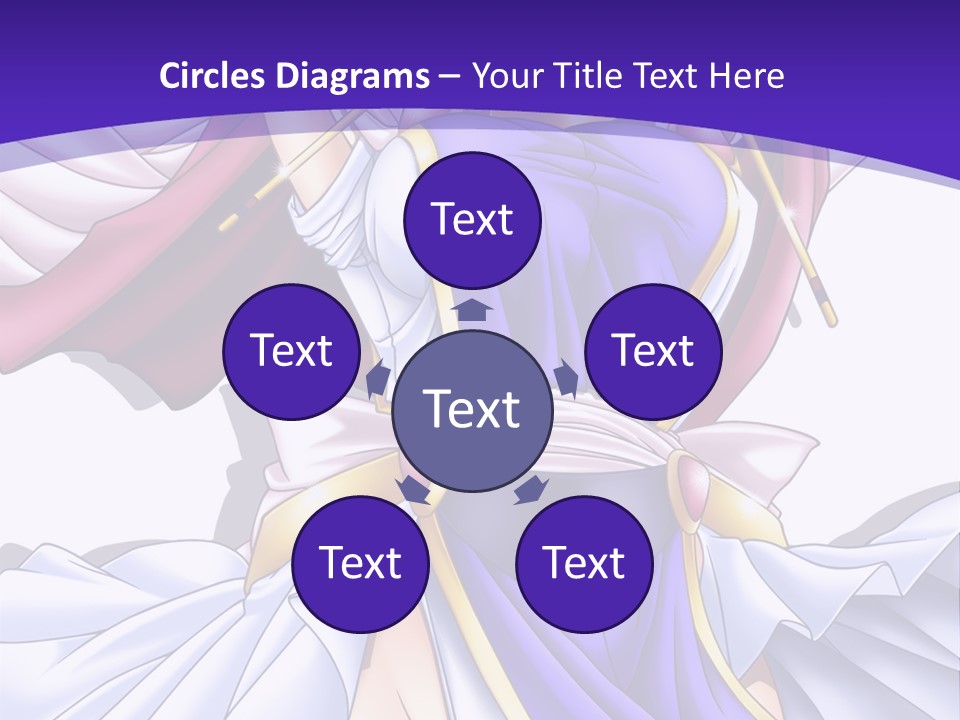 A Girl In A Purple Dress With A Purple Background PowerPoint Template