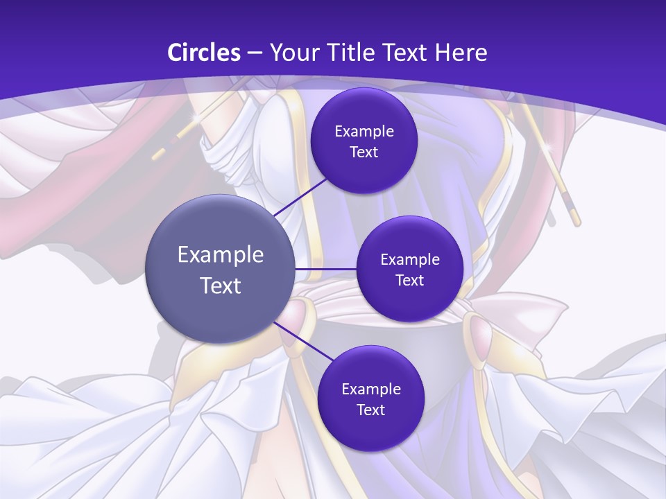 A Girl In A Purple Dress With A Purple Background PowerPoint Template