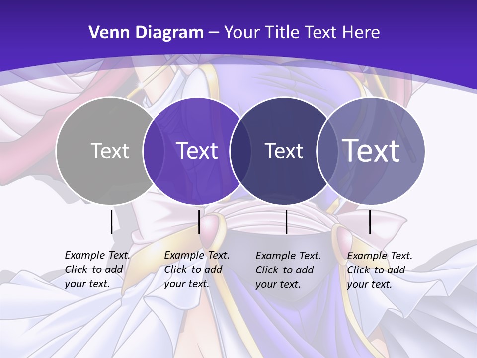 A Girl In A Purple Dress With A Purple Background PowerPoint Template