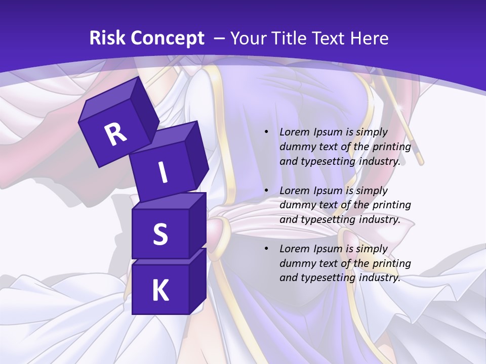 A Girl In A Purple Dress With A Purple Background PowerPoint Template