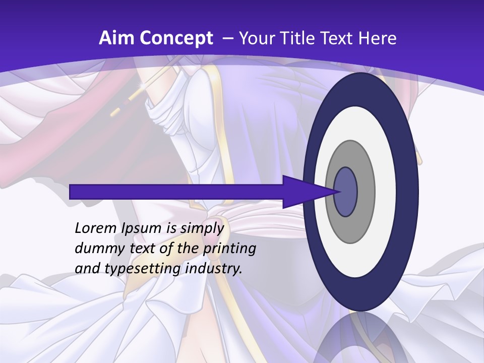 A Girl In A Purple Dress With A Purple Background PowerPoint Template