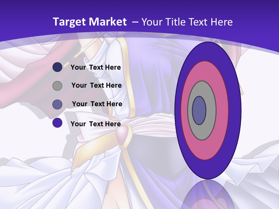 A Girl In A Purple Dress With A Purple Background PowerPoint Template