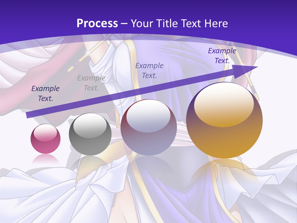 A Girl In A Purple Dress With A Purple Background PowerPoint Template