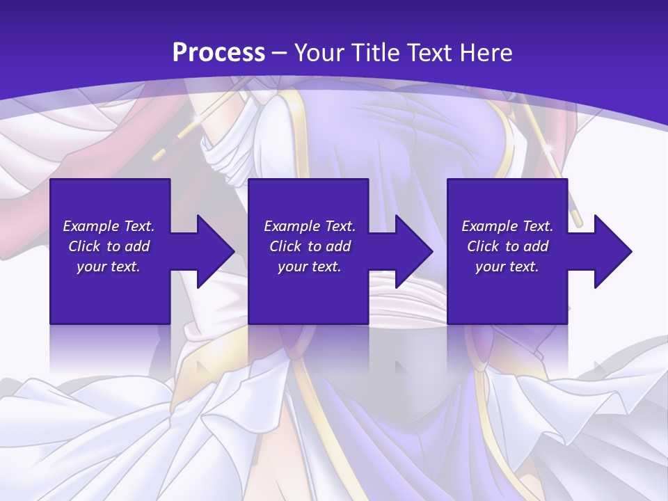 A Girl In A Purple Dress With A Purple Background PowerPoint Template
