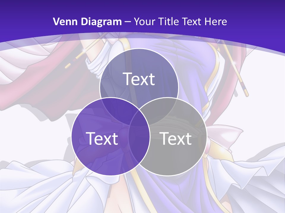 A Girl In A Purple Dress With A Purple Background PowerPoint Template