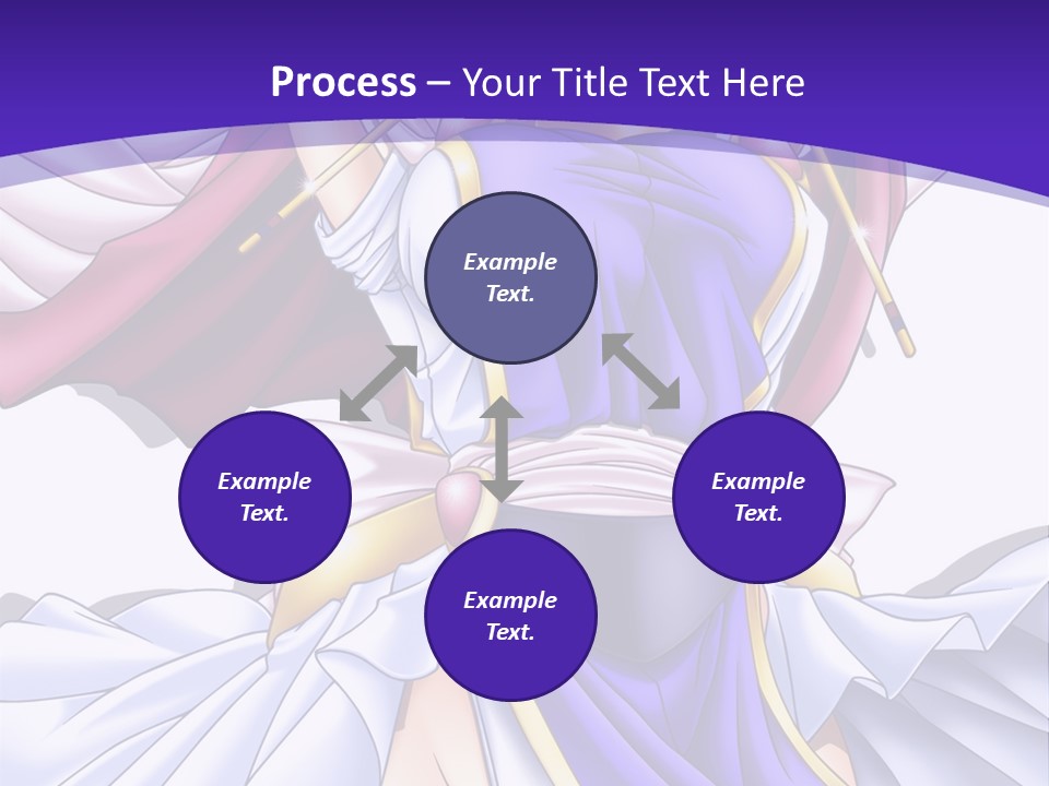 A Girl In A Purple Dress With A Purple Background PowerPoint Template
