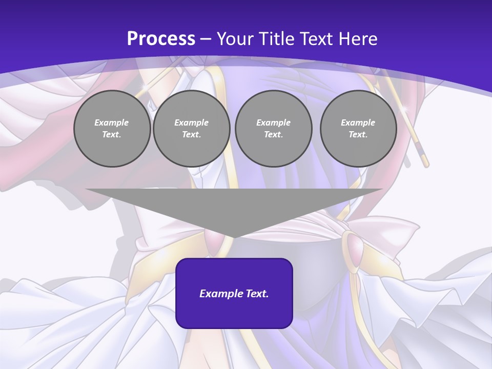 A Girl In A Purple Dress With A Purple Background PowerPoint Template