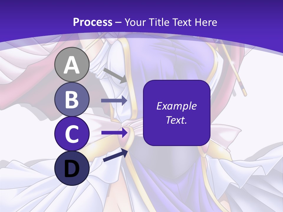A Girl In A Purple Dress With A Purple Background PowerPoint Template