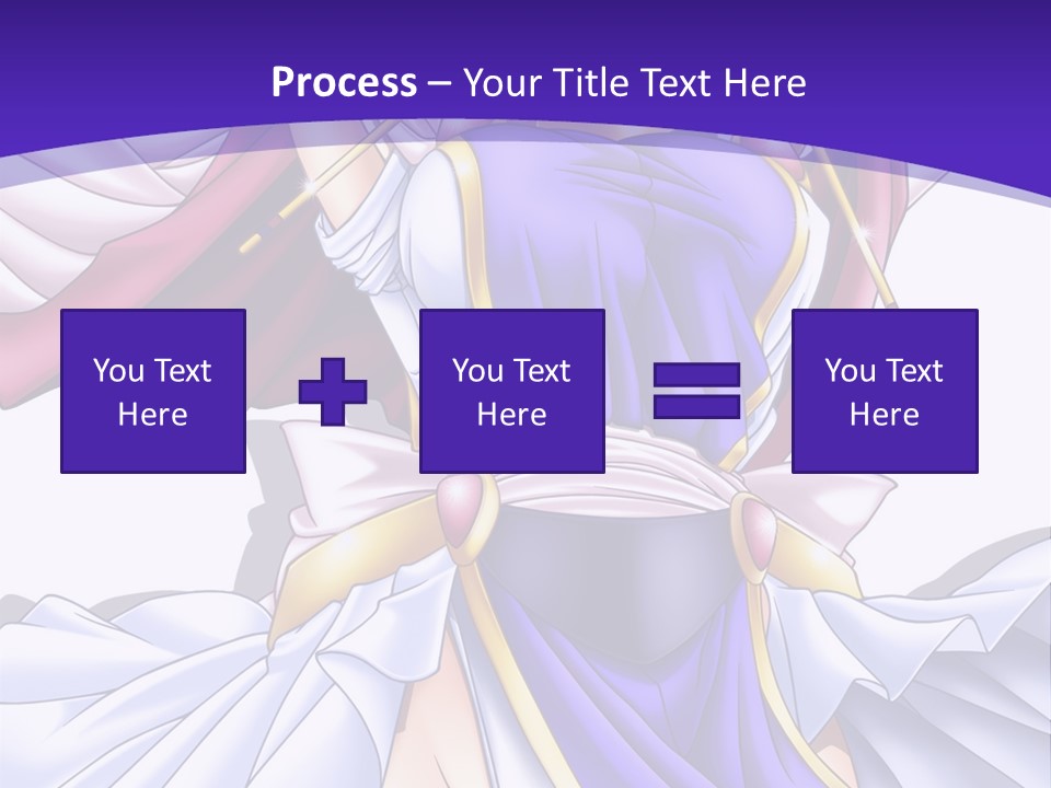 A Girl In A Purple Dress With A Purple Background PowerPoint Template