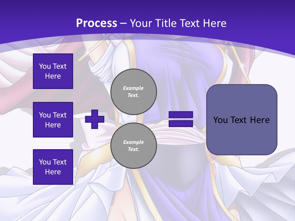 A Girl In A Purple Dress With A Purple Background PowerPoint Template