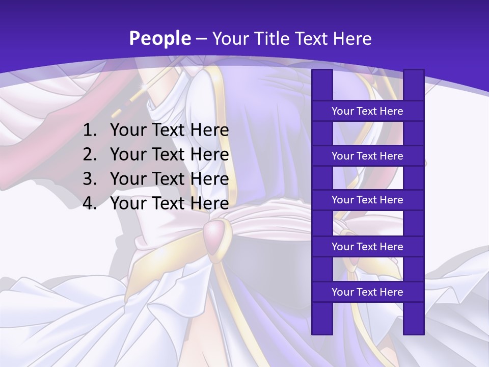 A Girl In A Purple Dress With A Purple Background PowerPoint Template