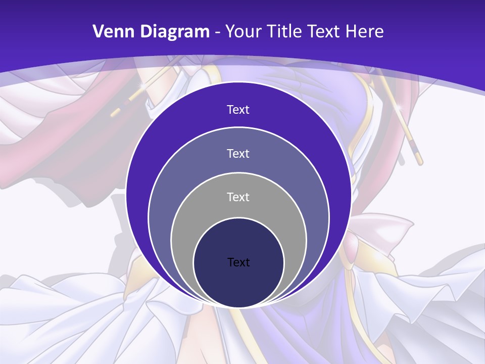 A Girl In A Purple Dress With A Purple Background PowerPoint Template