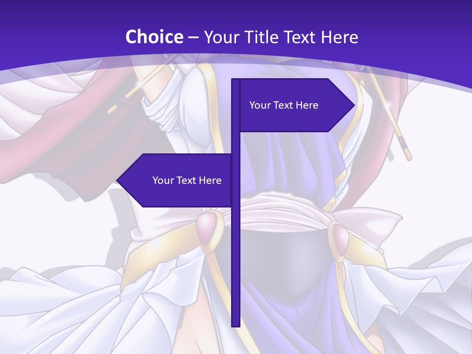 A Girl In A Purple Dress With A Purple Background PowerPoint Template