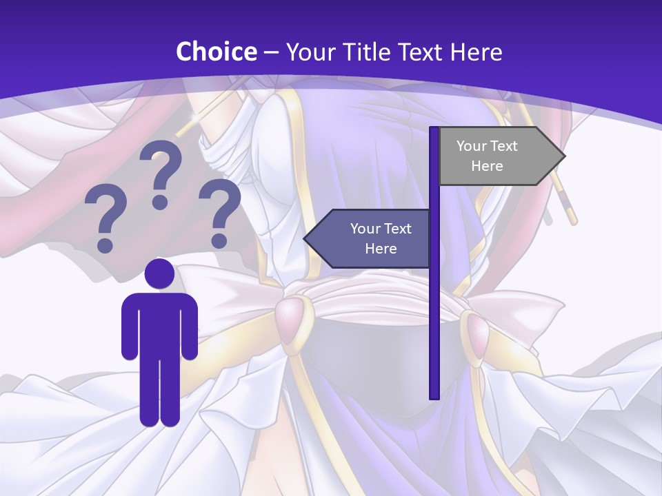 A Girl In A Purple Dress With A Purple Background PowerPoint Template