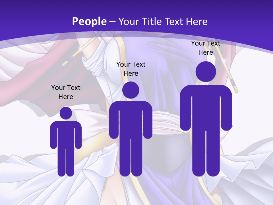 A Girl In A Purple Dress With A Purple Background PowerPoint Template
