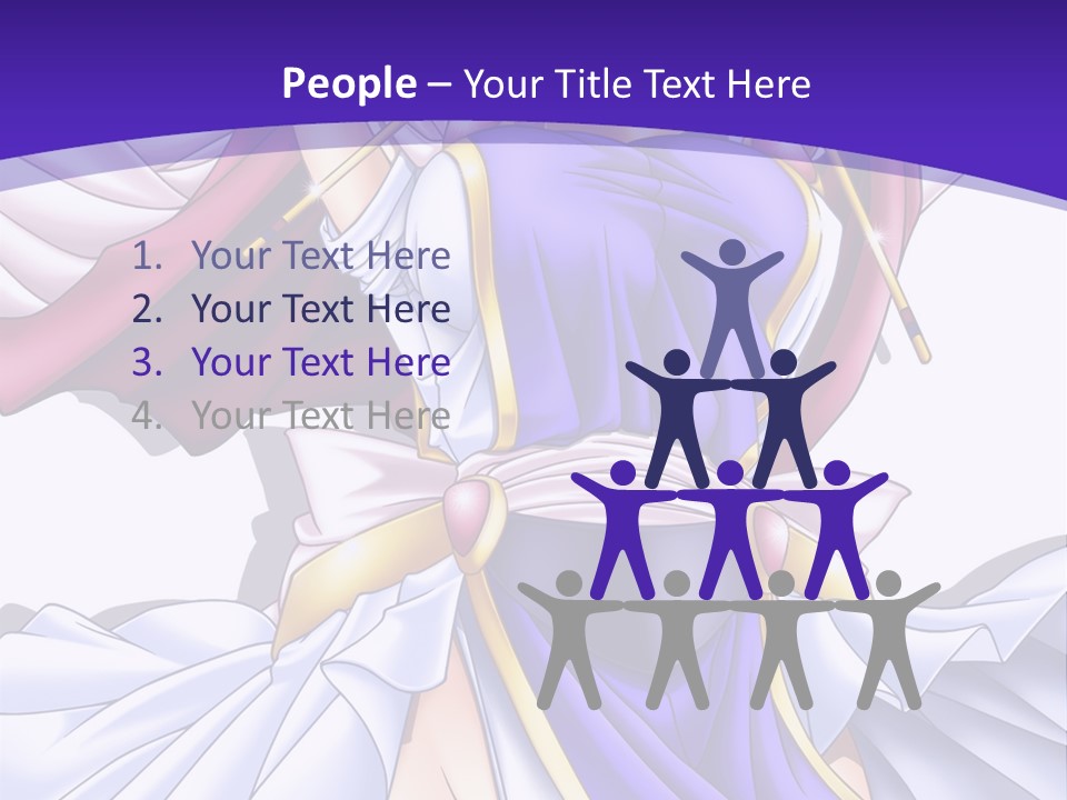 A Girl In A Purple Dress With A Purple Background PowerPoint Template