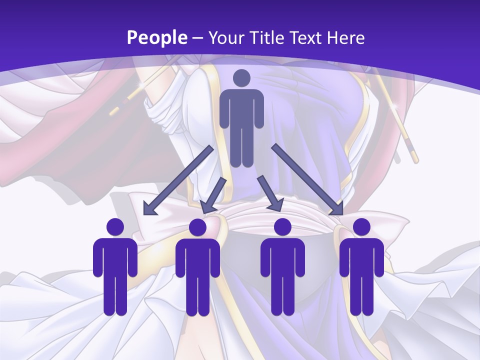 A Girl In A Purple Dress With A Purple Background PowerPoint Template