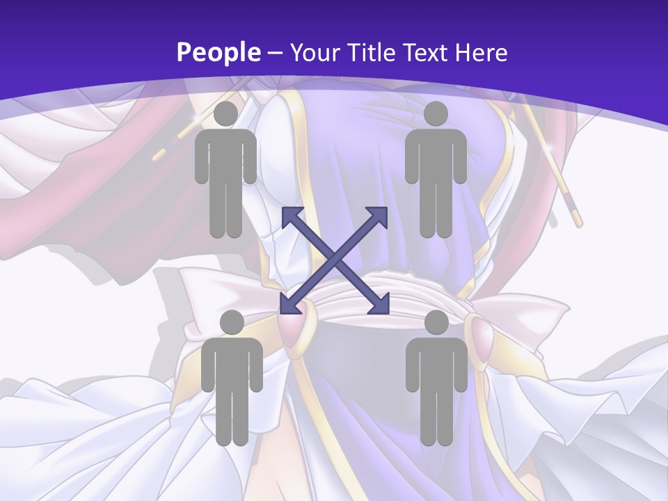 A Girl In A Purple Dress With A Purple Background PowerPoint Template