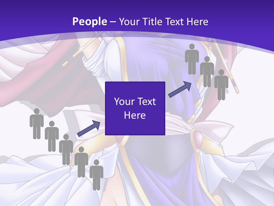 A Girl In A Purple Dress With A Purple Background PowerPoint Template