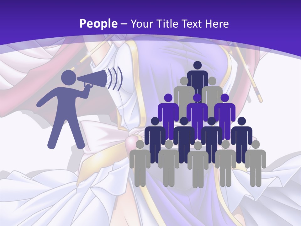 A Girl In A Purple Dress With A Purple Background PowerPoint Template